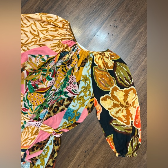 Geisha Designs Paras & Shalini Collage Dress Size S P Anthropologie Boho Peasant - Picture 8 of 16